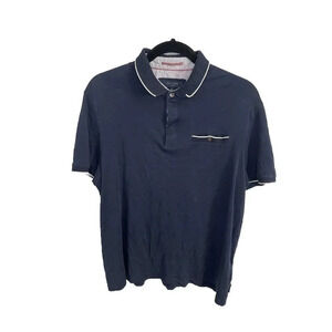 Ted Baker London Men’s Galton Tipped Polo Shirt Blue Size 4